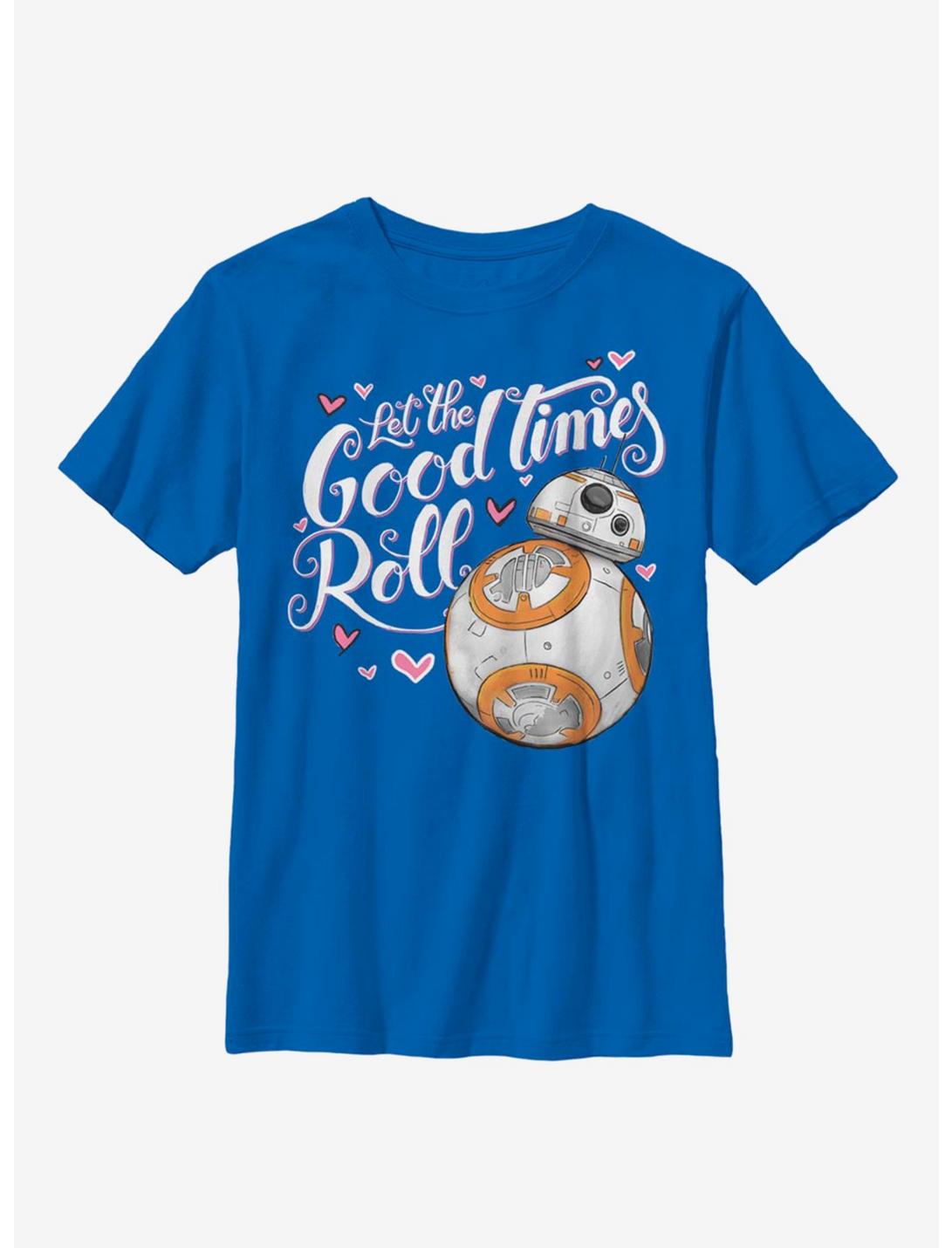 Star Wars Good Times Heart Youth T-Shirt, ROYAL, hi-res
