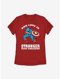 Marvel Captain America Strong Love Womens T-Shirt, RED, hi-res