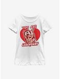 Marvel Captain America Legendary Heart Youth Girls T-Shirt, WHITE, hi-res