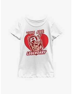 Marvel Captain America Legendary Heart Youth Girls T-Shirt, , hi-res