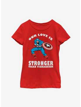 Marvel Captain America Strong Love Youth Girls T-Shirt, , hi-res