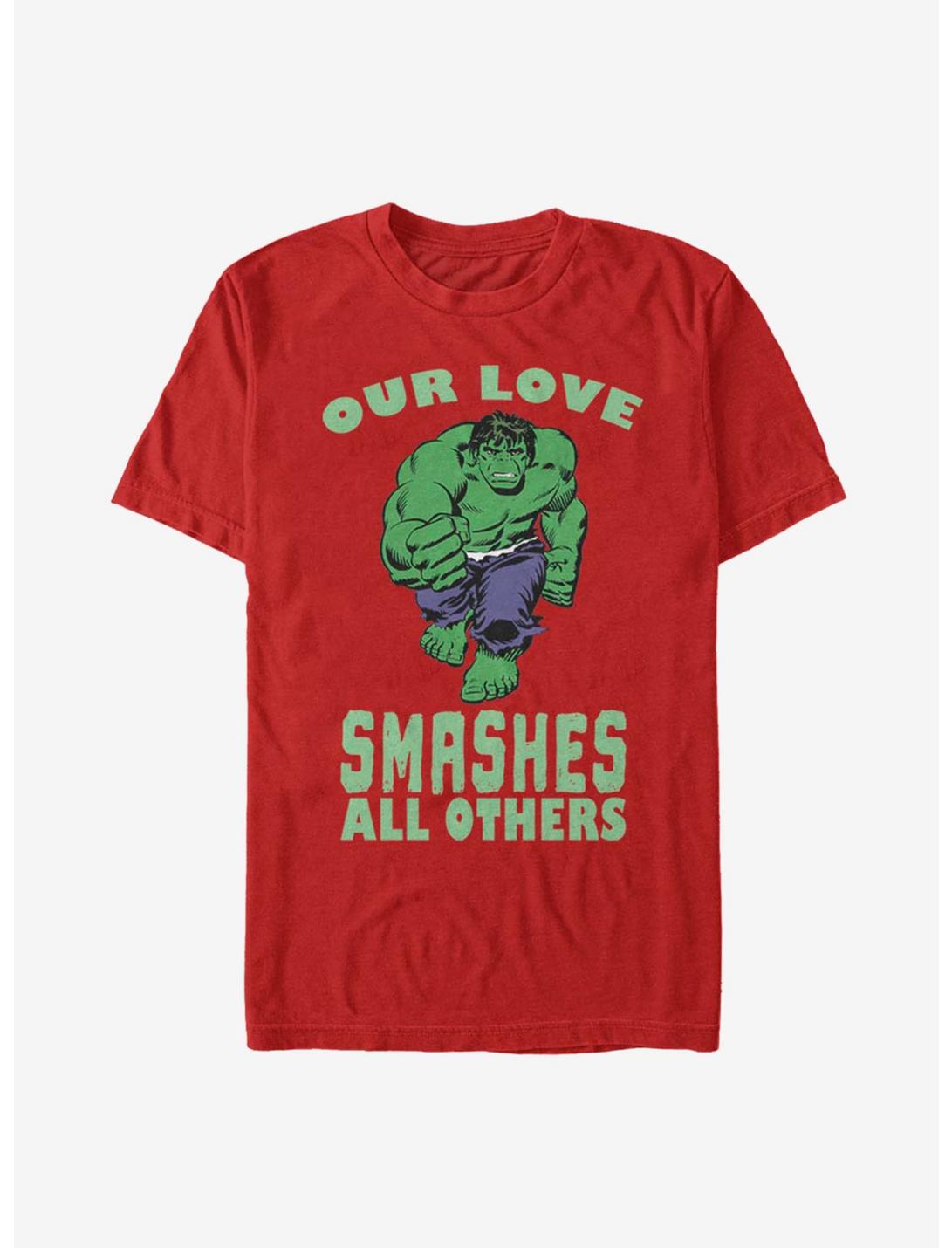 Marvel Hulk Smashing Love T-Shirt, RED, hi-res