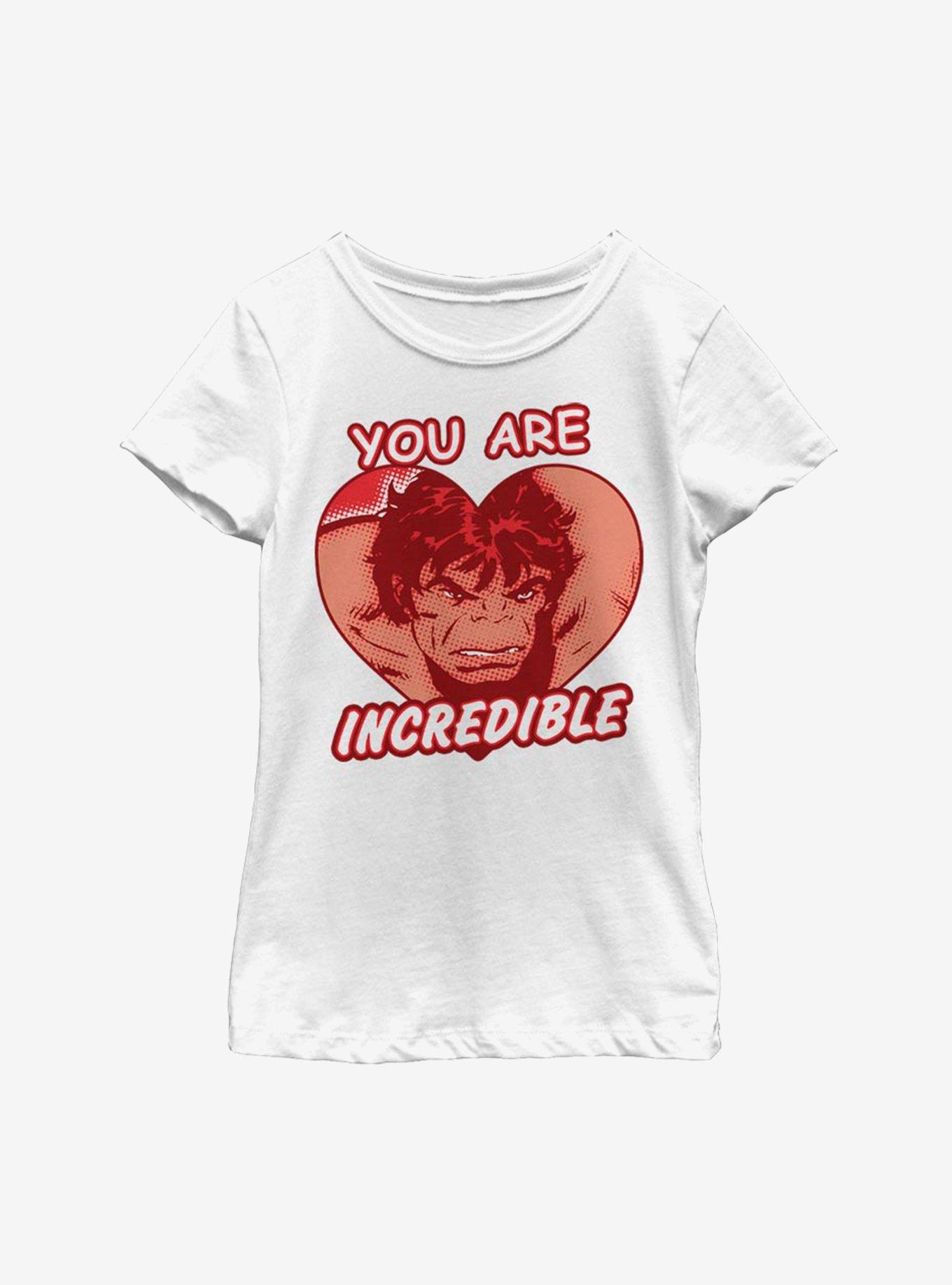Marvel Hulk Incredible Heart Youth Girls T-Shirt, , hi-res