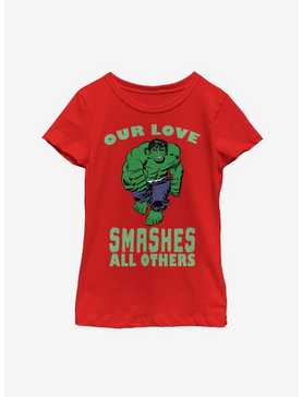 Marvel Hulk Smashing Love Youth Girls T-Shirt, , hi-res
