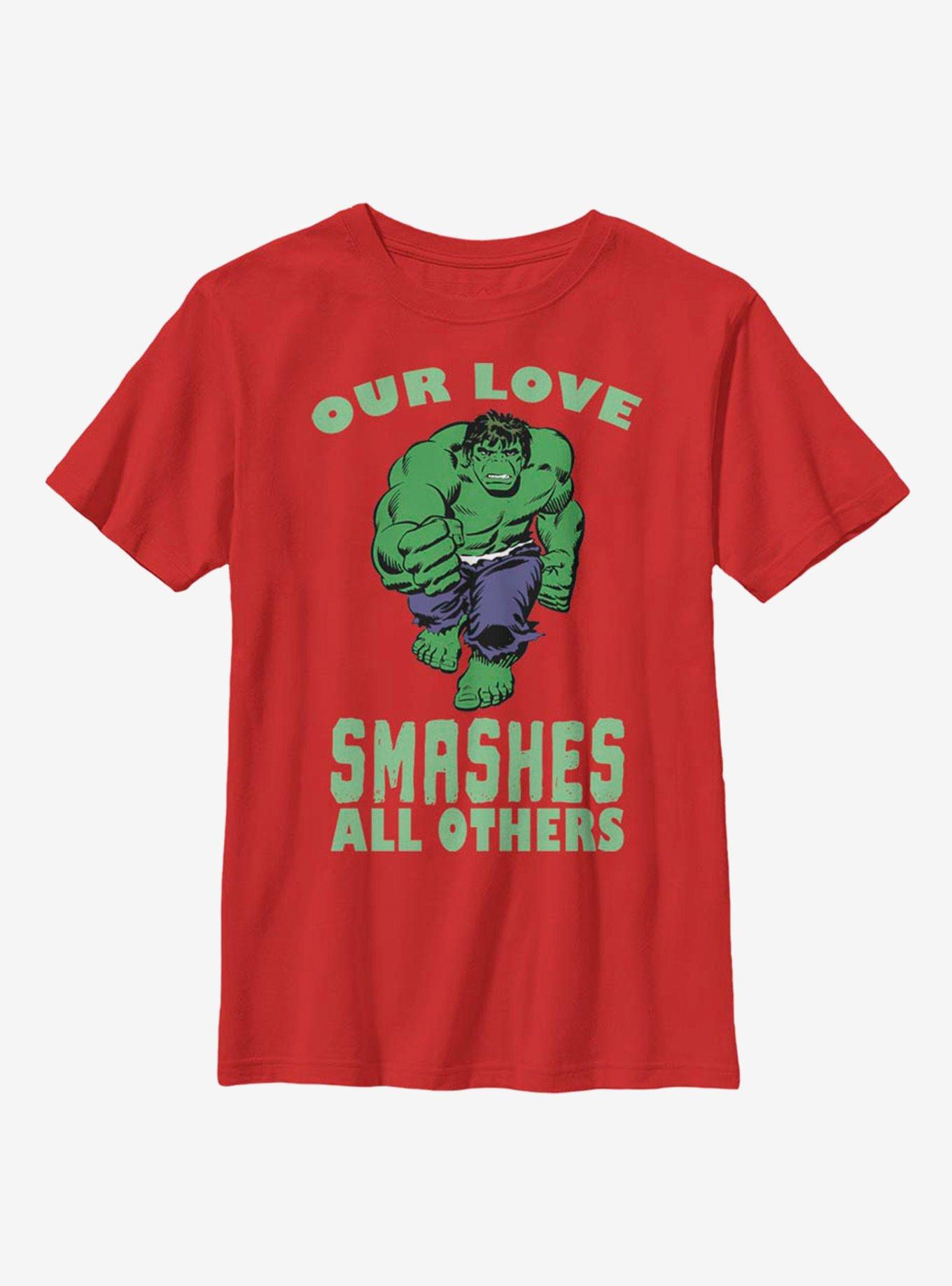 Marvel Hulk Smashing Love Youth T-Shirt, , hi-res