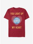 Marvel Iron Man Light Up My Heart T-Shirt, CARDINAL, hi-res
