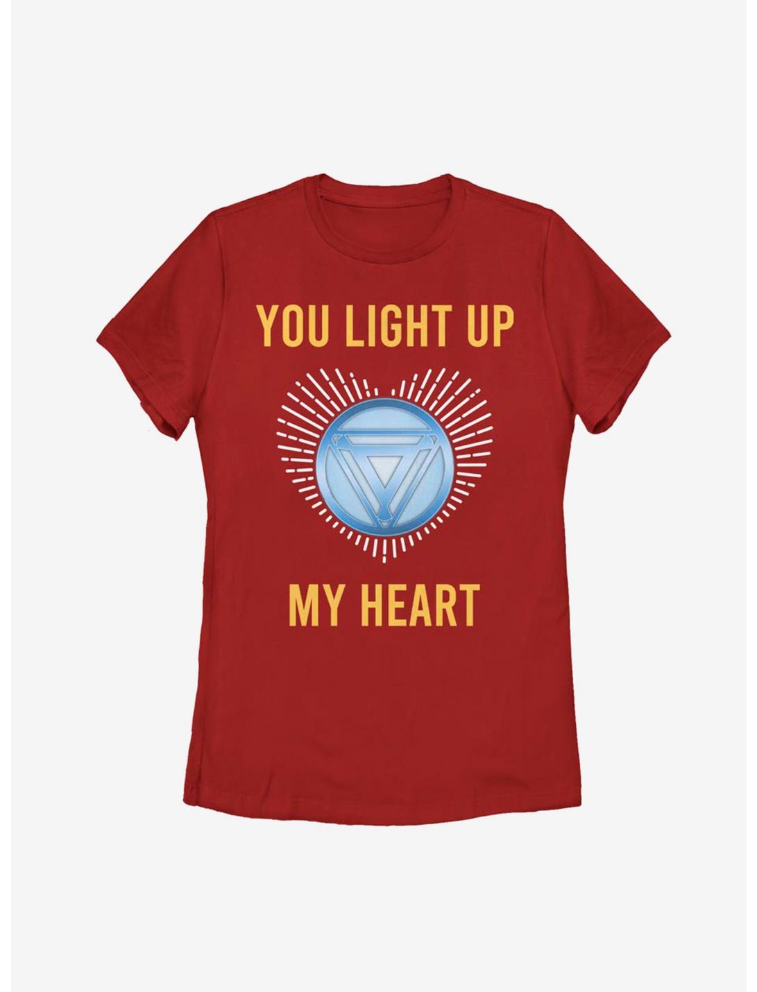 Marvel Iron Man Light Up My Heart Womens T-Shirt, RED, hi-res