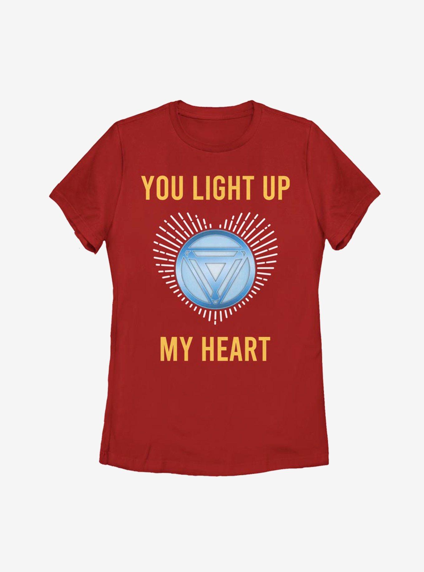 Marvel Iron Man Light Up My Heart Womens T-Shirt, , hi-res