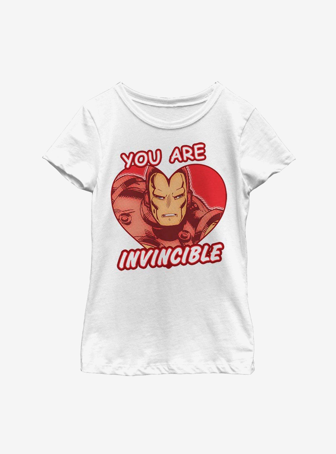Marvel Iron Man Invincible Heart Youth Girls T-Shirt, , hi-res