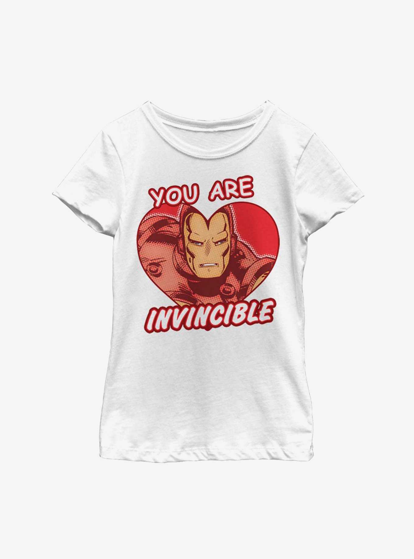 Marvel Iron Man Invincible Heart Youth Girls T-Shirt, , hi-res