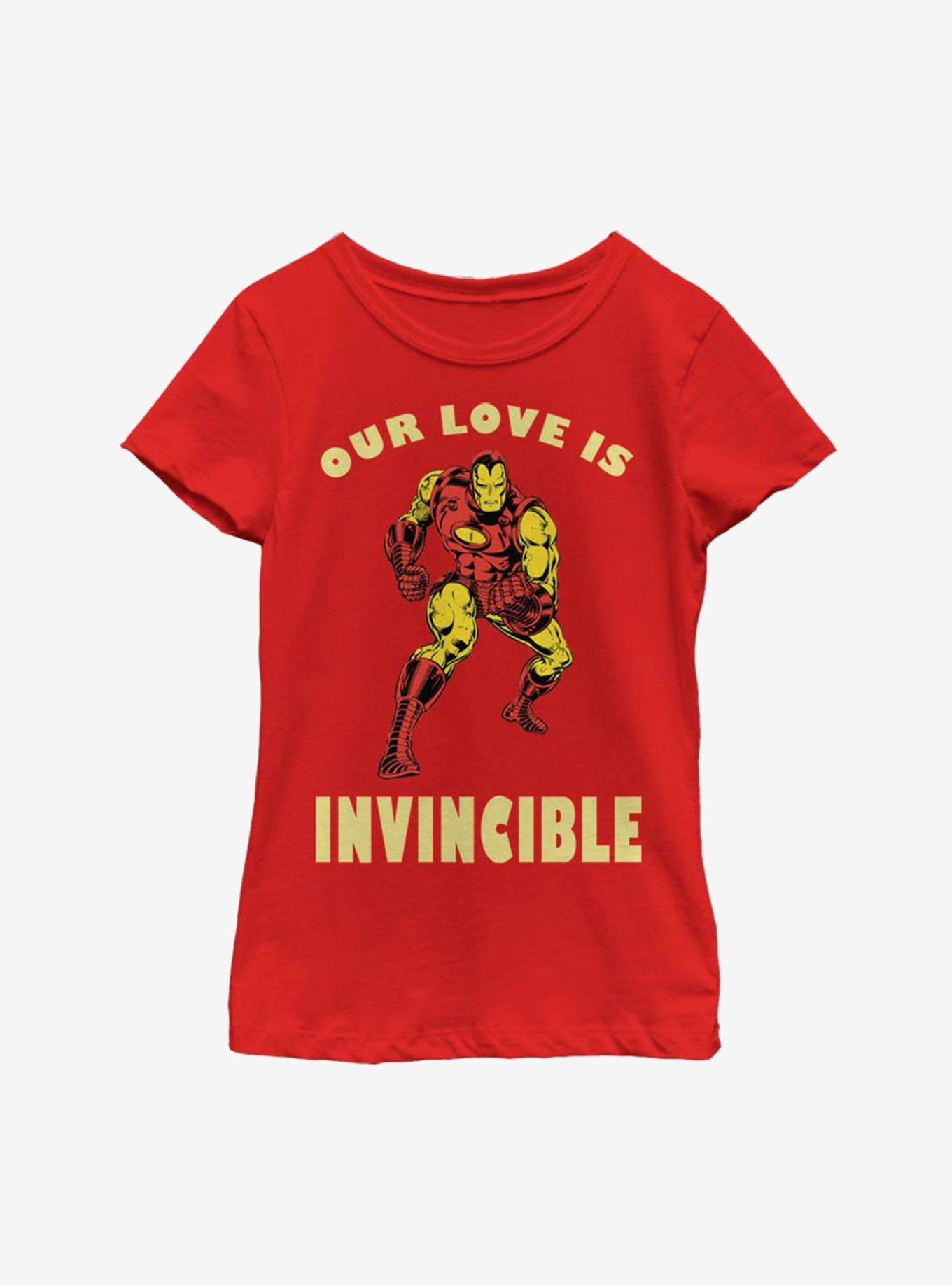 Marvel Iron Man Invincible Love Youth Girls T-Shirt, , hi-res