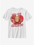 Marvel Iron Man Invincible Heart Youth T-Shirt, WHITE, hi-res