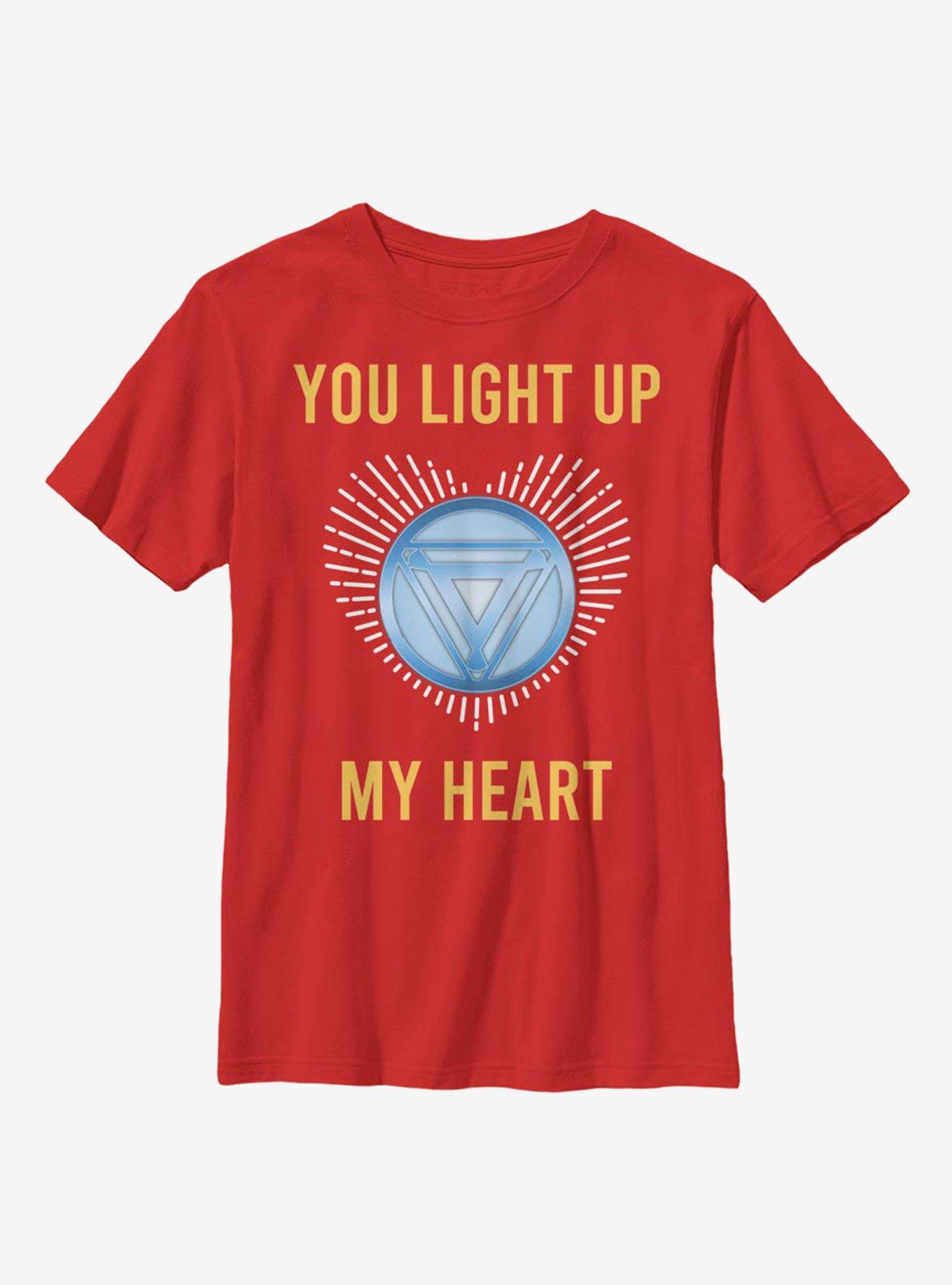 Marvel Iron Man Light Up My Heart Youth T-Shirt, , hi-res