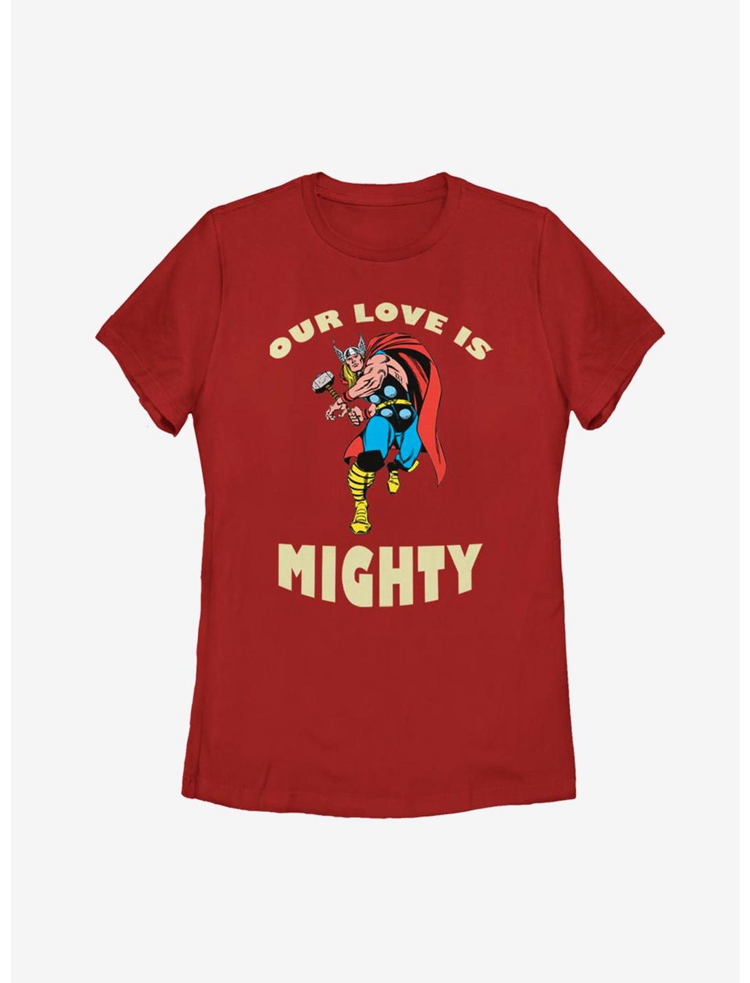 Marvel Thor Mighty Love Womens T-Shirt, RED, hi-res