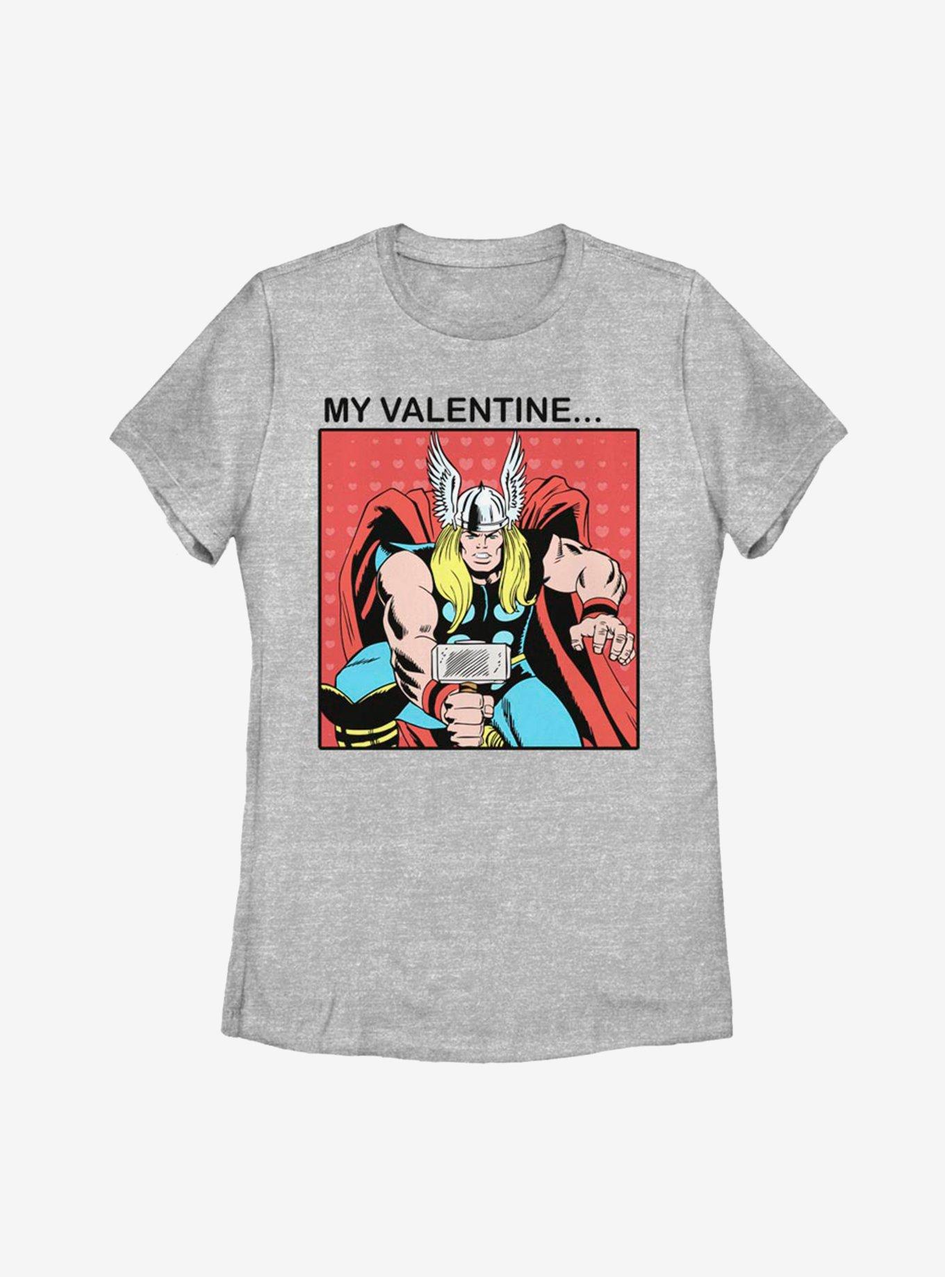 Marvel Thor My Valentine Womens T-Shirt, ATH HTR, hi-res