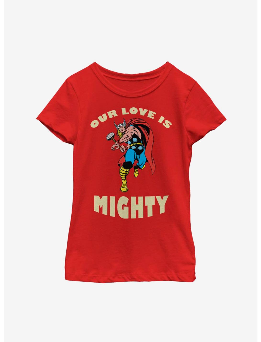 Marvel Thor Mighty Love Youth Girls T-Shirt, RED, hi-res