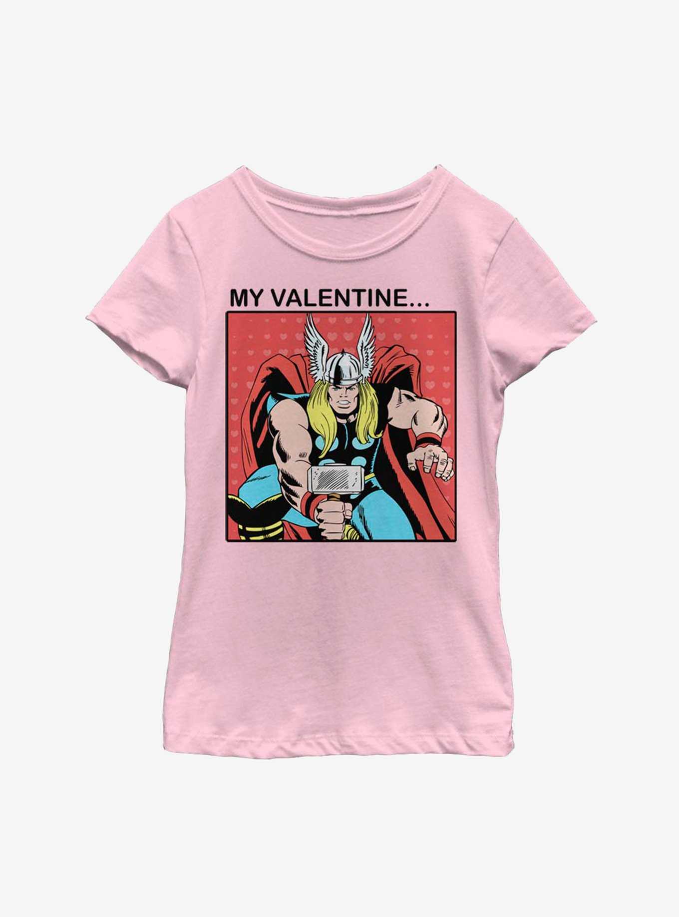 Marvel Thor My Valentine Youth Girls T-Shirt, , hi-res