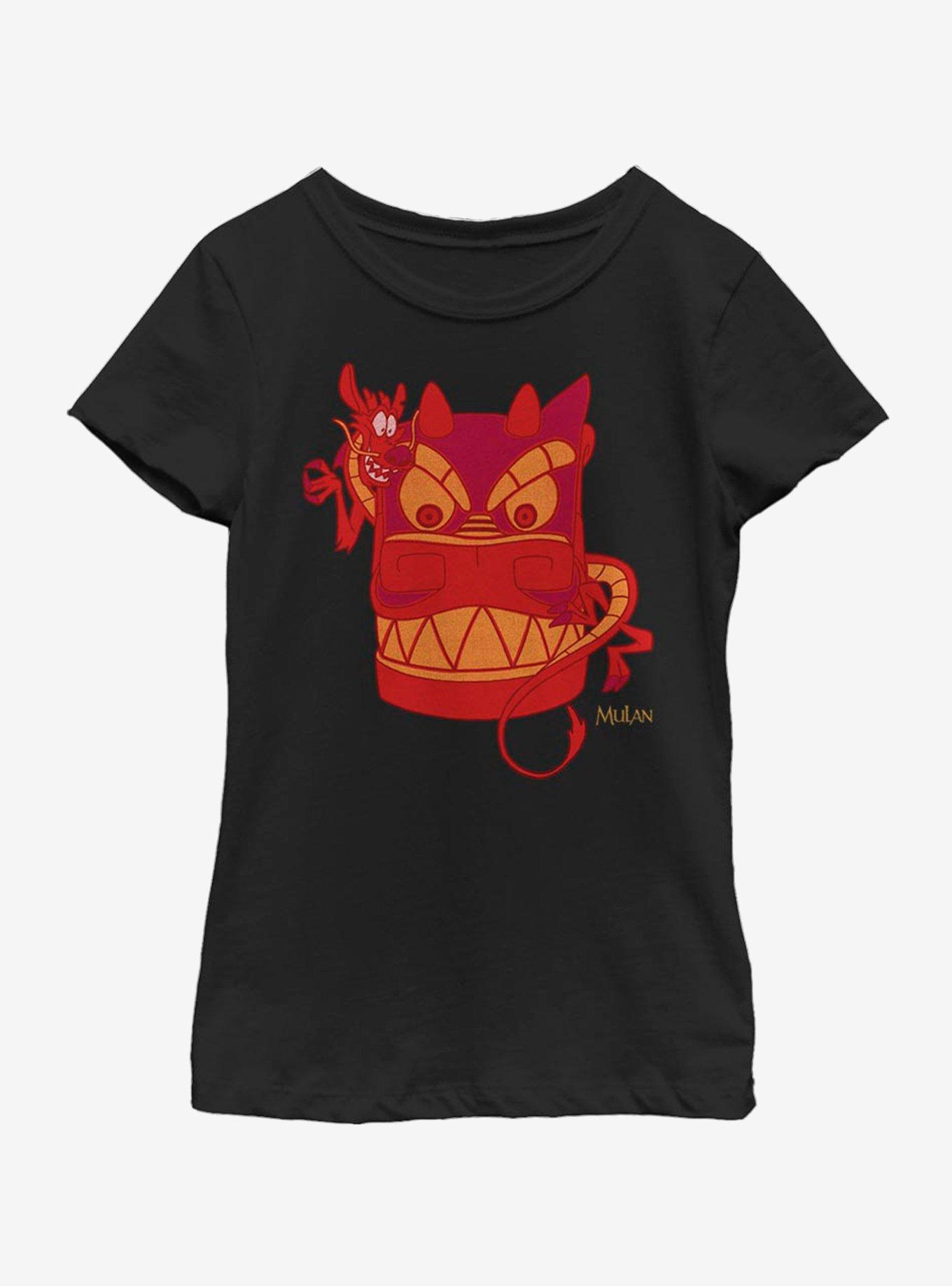 Disney Mulan Red Great Stone Dragon Mushu Youth Girls T-Shirt, , hi-res