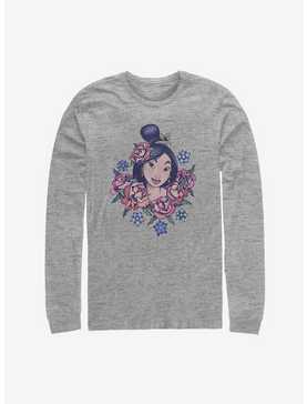 Disney Mulan Floral Warrior Long-Sleeve T-Shirt, , hi-res