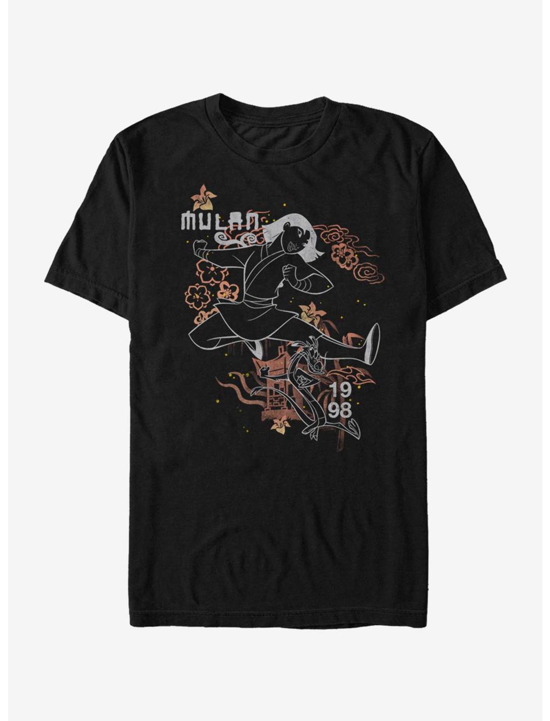 Disney Mulan Outline T-Shirt, BLACK, hi-res
