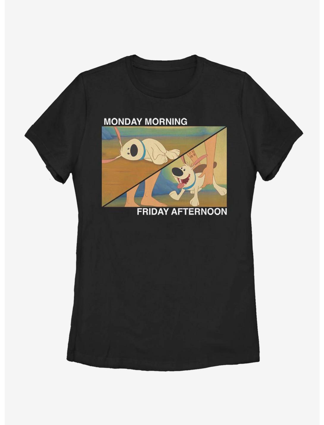 Disney Mulan Little Brother Monday To Friday Womens T-Shirt, BLACK, hi-res