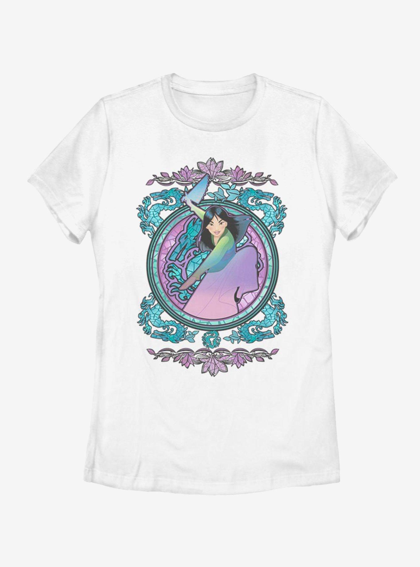 Disney Mulan Stained Glass Womens T-Shirt, , hi-res