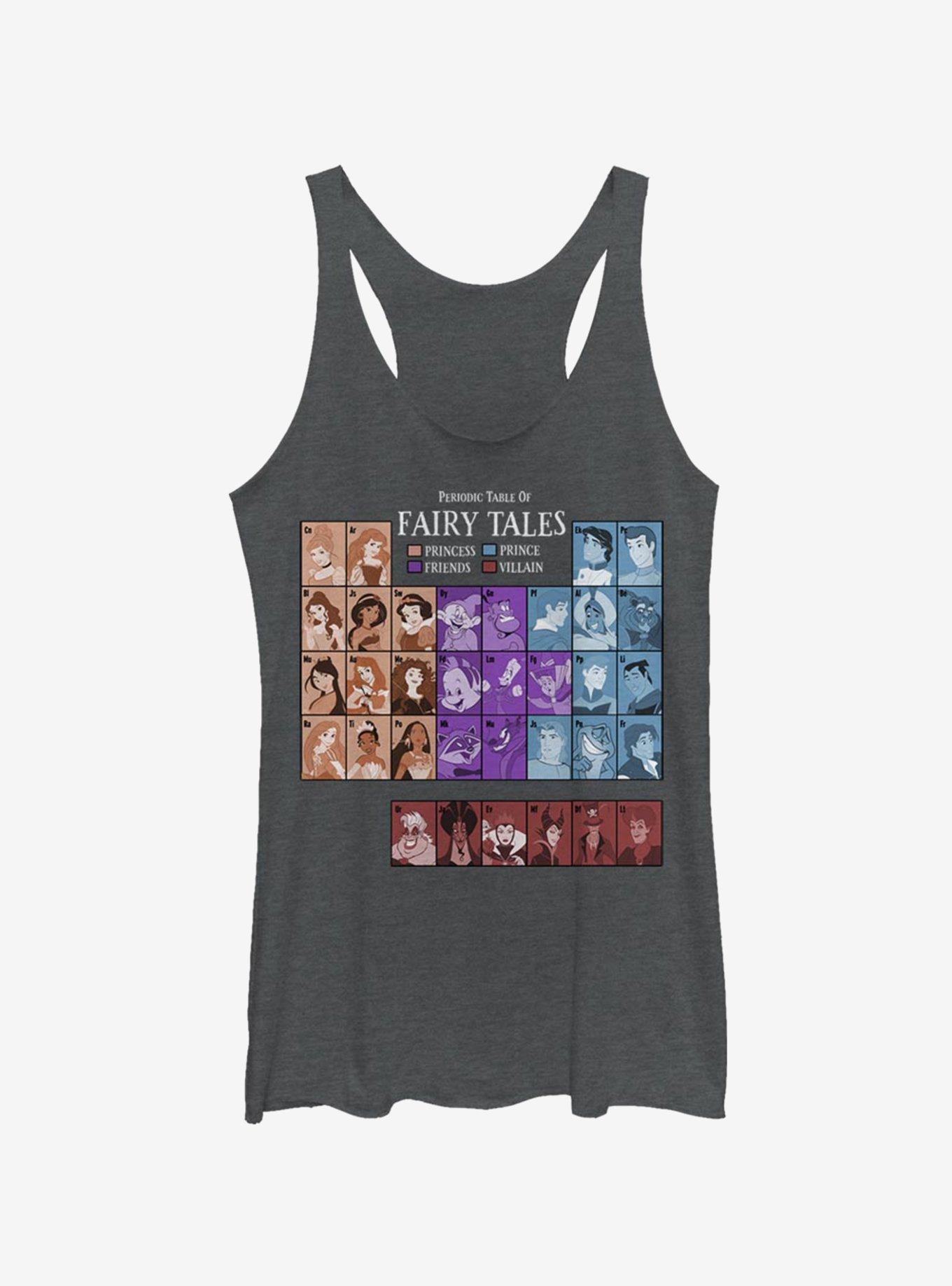 Disney Princesses Periodic Table Of Fairy Tales Womens Tank Top, , hi-res