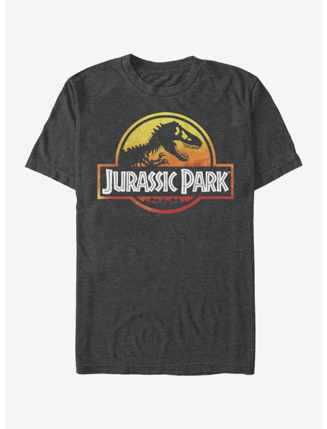 Jurassic Park Fire Logo T-Shirt, DARK CHAR, hi-res