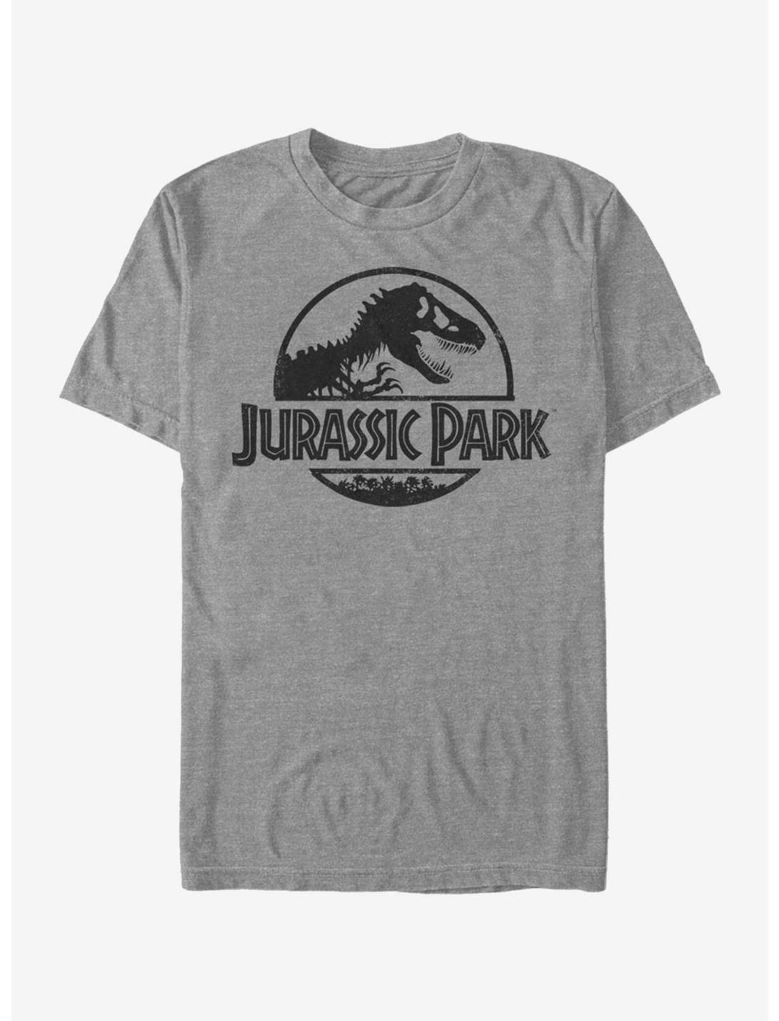 Jurassic Park Logo Park T-Shirt, DRKGRY HTR, hi-res