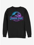 Jurassic Park Neon Logo Sweatshirt, BLACK, hi-res