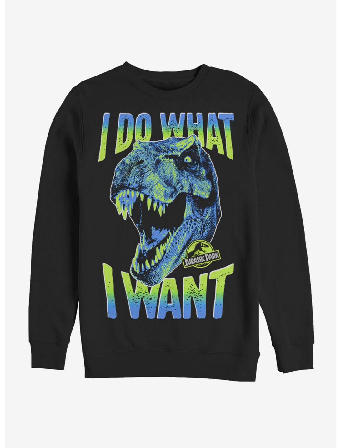 Jurassic Park What I Want Sweatshirt, BLACK, hi-res