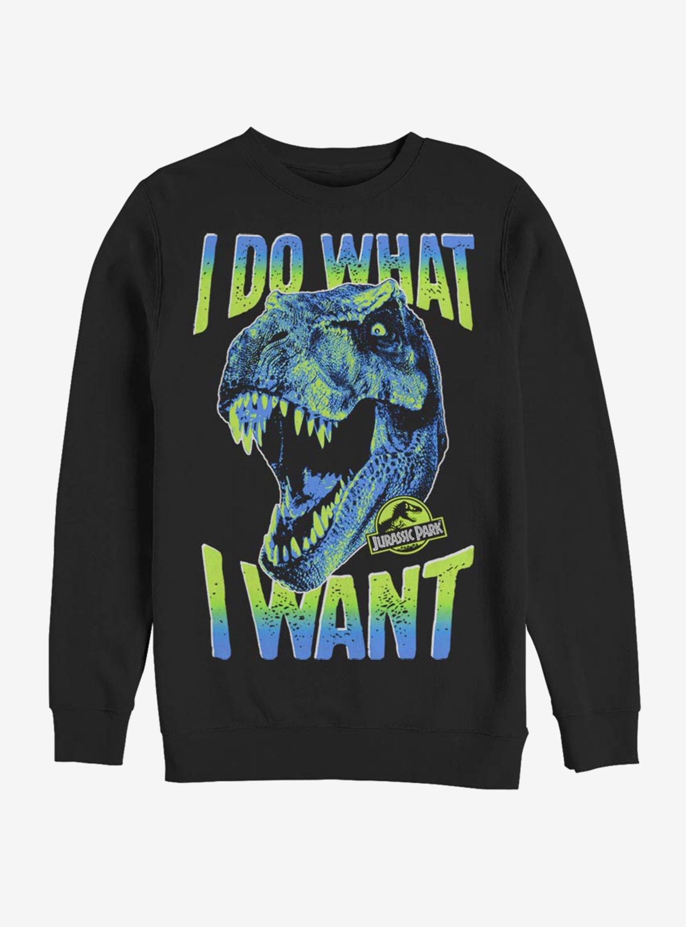 Jurassic Park What I Want Sweatshirt, BLACK, hi-res