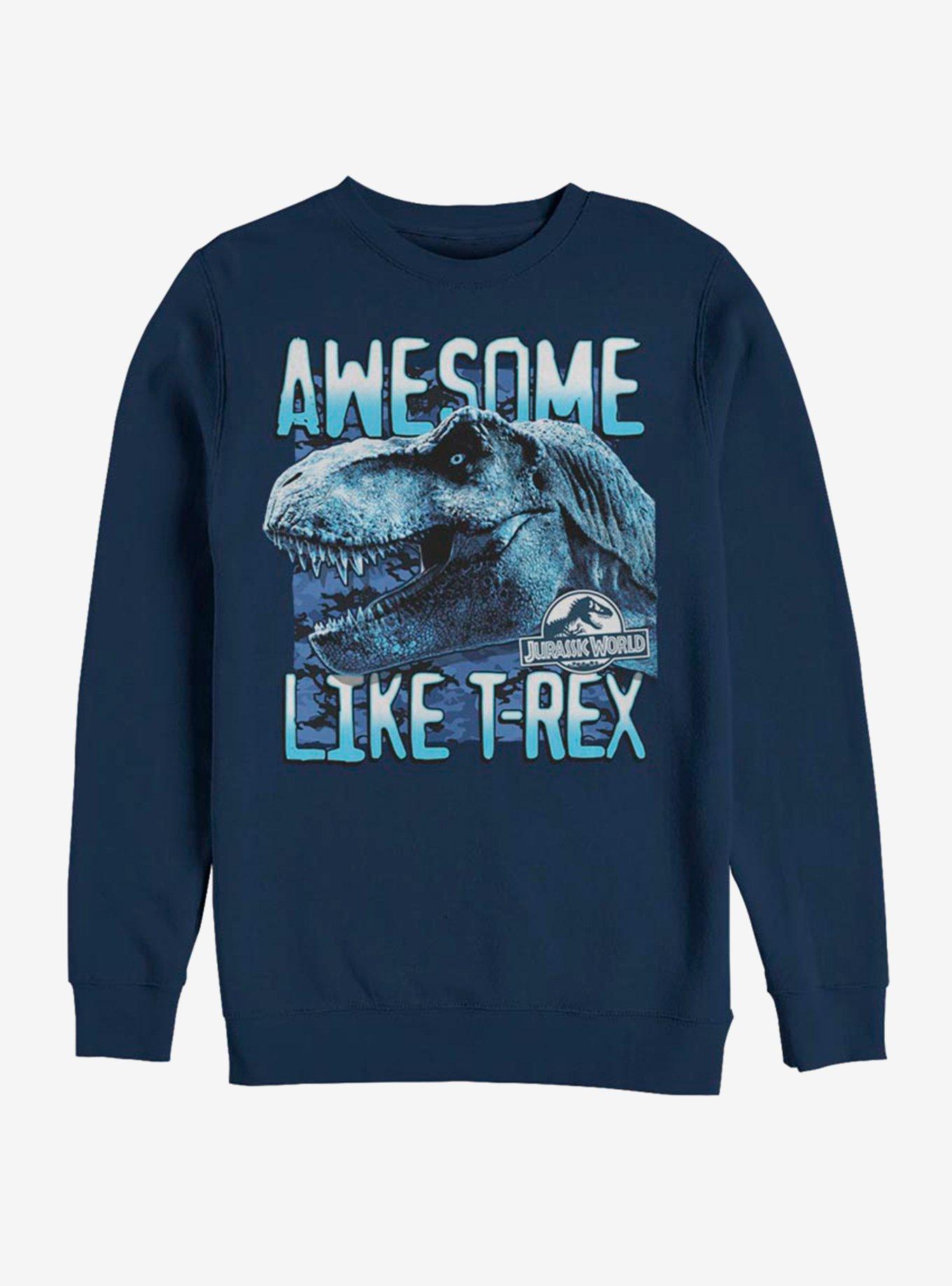 Jurassic World Be Like Rex Sweatshirt, NAVY, hi-res