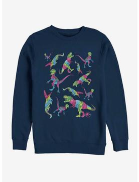 Plus Size Jurassic World Colorful Dino Toss Sweatshirt, , hi-res