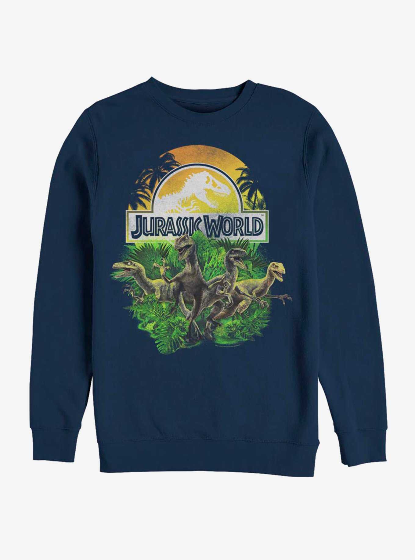 Jurassic World Distressed Plastic Jungle Sweatshirt, , hi-res