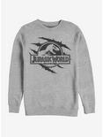 Jurassic World Logo Scale Slash Sweatshirt, ATH HTR, hi-res