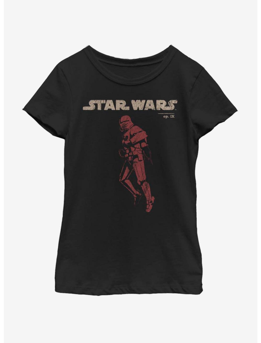 Star Wars The Rise Of Skywalker Jet Red Youth Girls T-Shirt, BLACK, hi-res