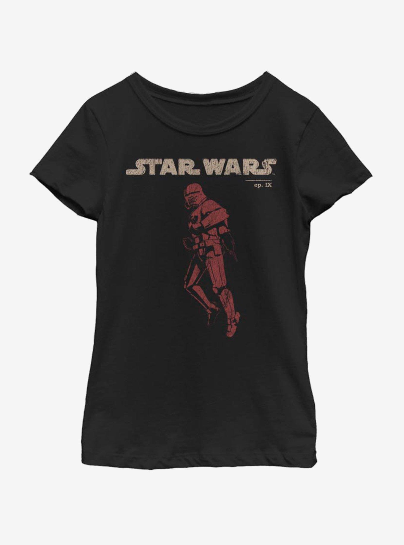 Star Wars The Rise Of Skywalker Jet Red Youth Girls T-Shirt, BLACK, hi-res