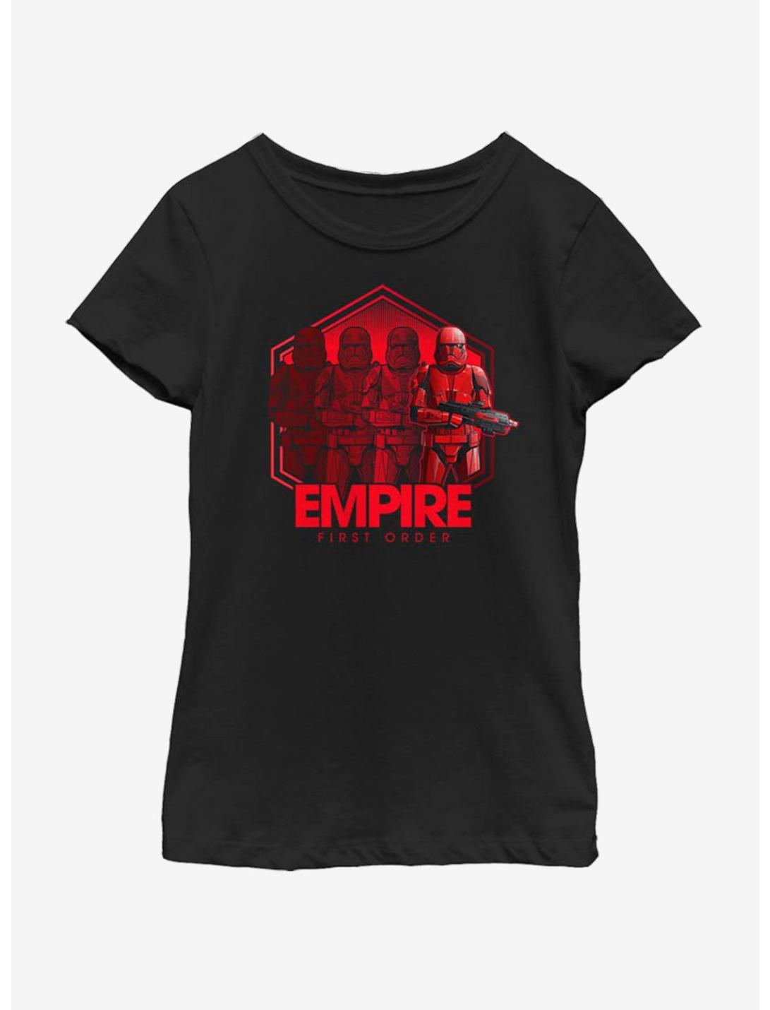 Star Wars The Rise Of Skywalker Red Troop Four Youth Girls T-Shirt, BLACK, hi-res