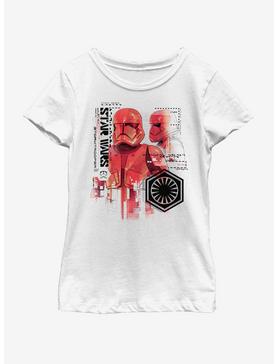 Star Wars The Rise Of Skywalker Red Trooper Schematic Youth Girls T-Shirt, , hi-res