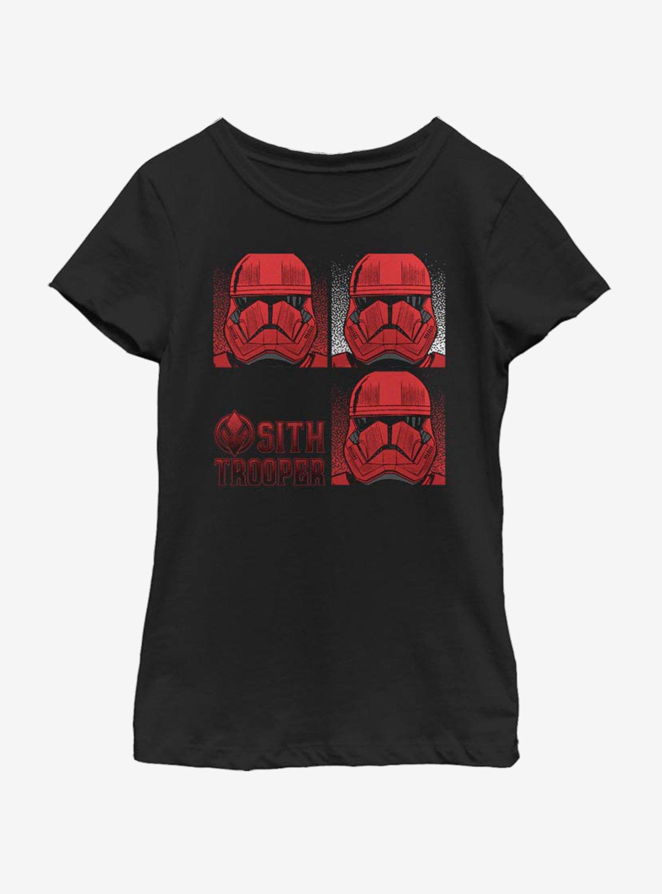 Star Wars The Rise Of Skywalker Sith Trooper Youth Girls T-Shirt, BLACK, hi-res