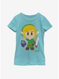Nintendo The Legend of Zelda: Link's Awakening Link Avatar Color Youth Girls T-Shirt, TAHI BLUE, hi-res
