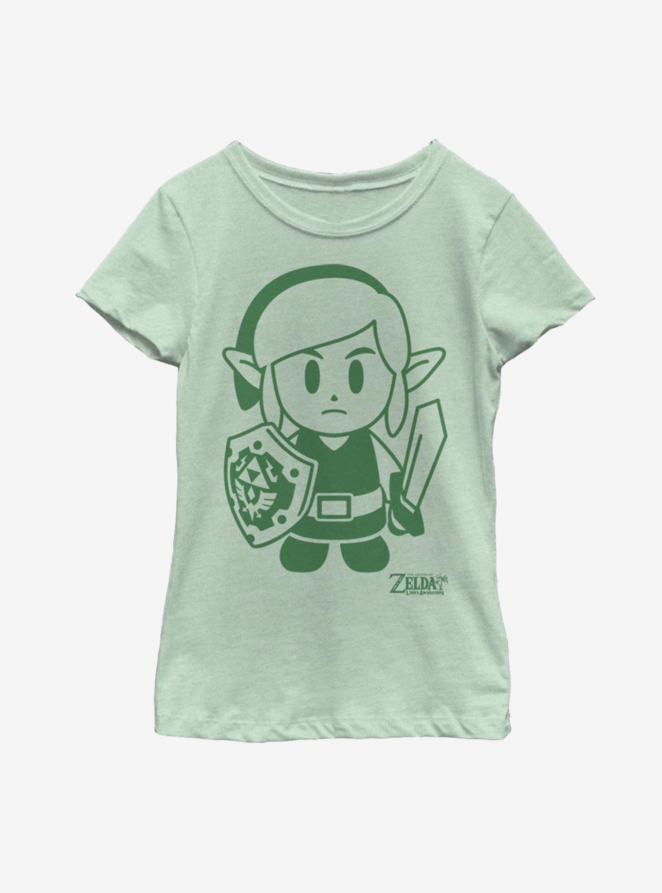 Nintendo The Legend of Zelda: Link's Awakening Link Avatar Outline Youth Girls T-Shirt, , hi-res