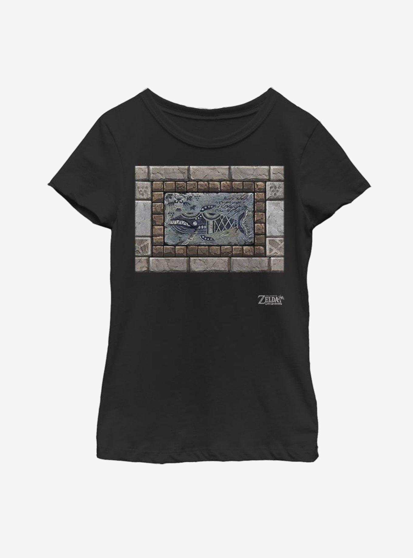 Nintendo The Legend of Zelda: Link's Awakening Whale Tablet Youth Girls T-Shirt, BLACK, hi-res