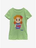 Nintendo The Legend of Zelda: Link's Awakening Marin Avatar Color Youth Girls T-Shirt, GREEN APPLE, hi-res