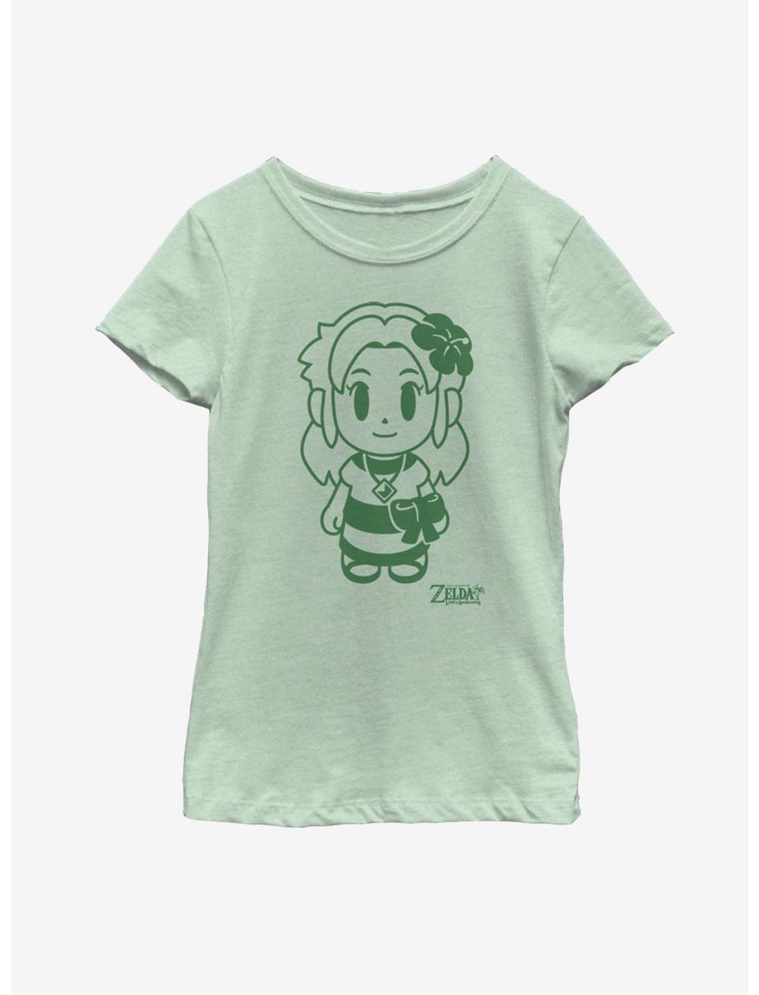 Nintendo The Legend of Zelda: Link's Awakening Marin Avatar Outline Youth Girls T-Shirt, MINT, hi-res
