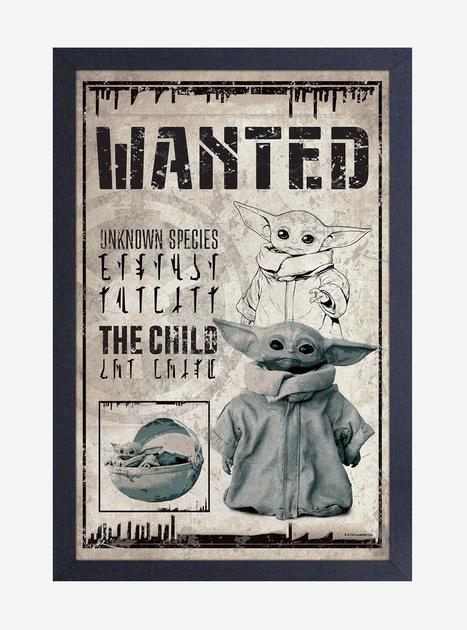 Star Wars The Mandalorian | Wanted Hot Poster The Framed Child Topic