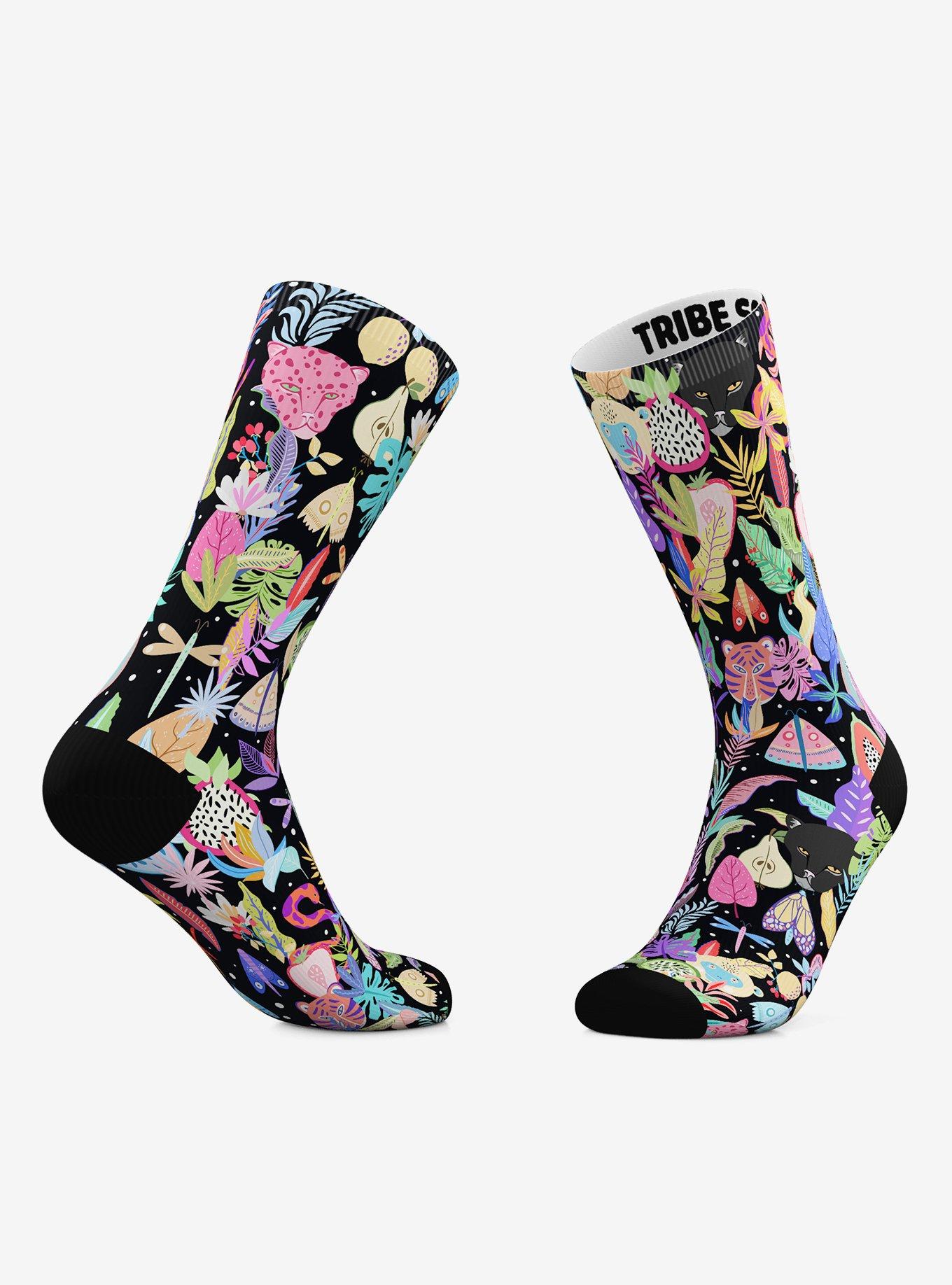 Jungle And Fauna Crew Socks 2 Pair