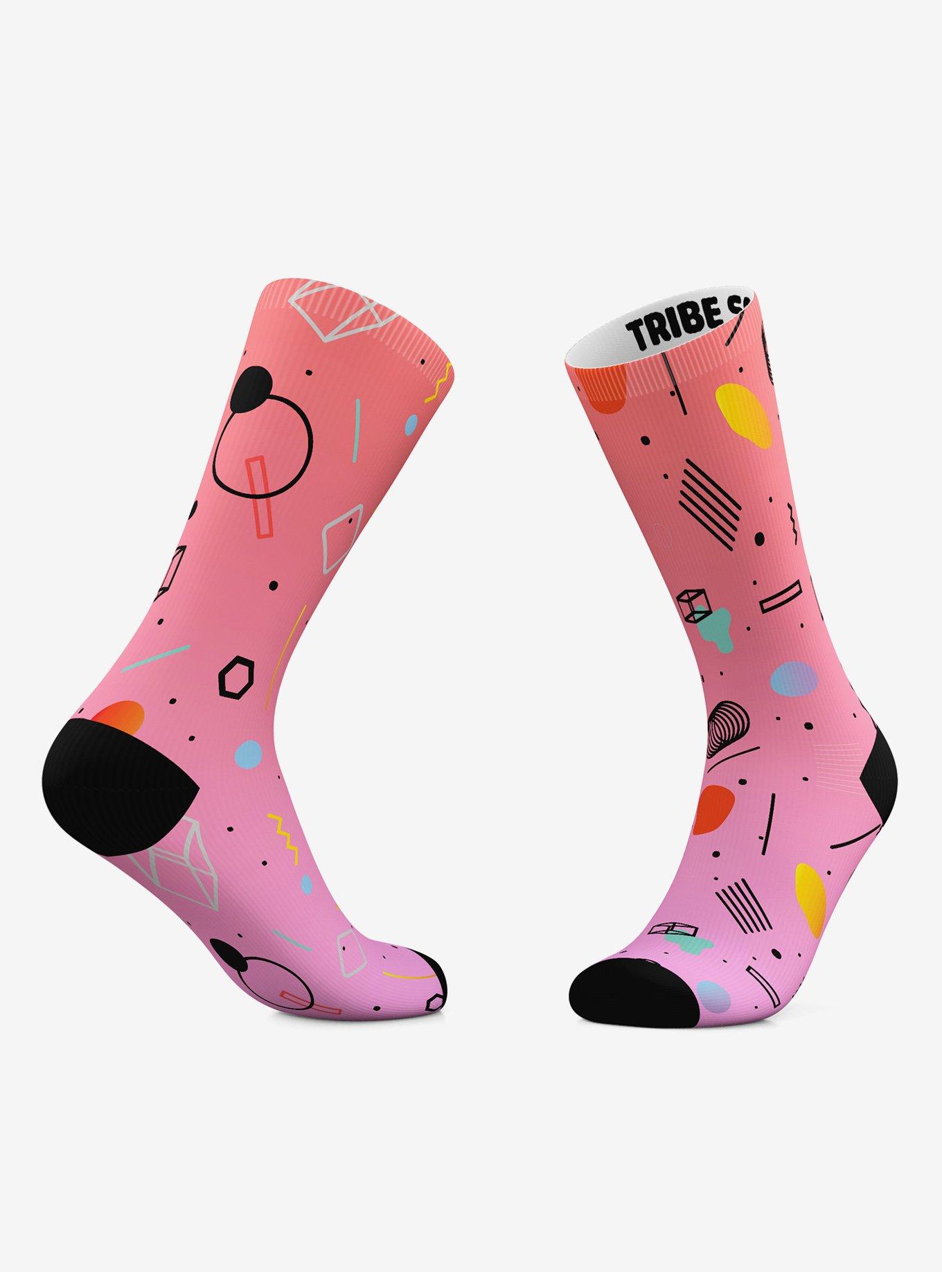 80s Neon And Ice Cream Crew Socks 2 Pair, , hi-res