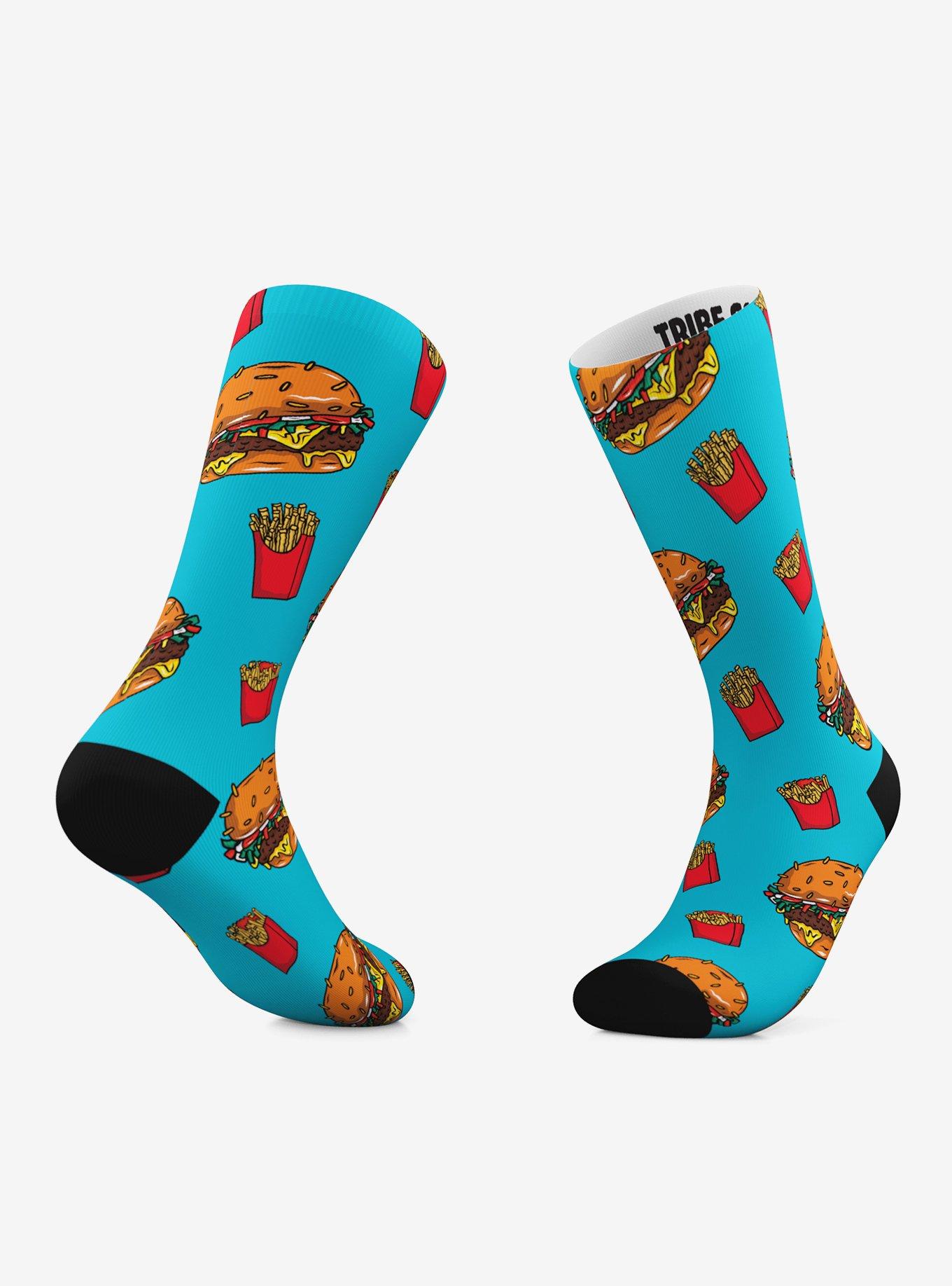 Burgers And Ice Cream Crew Socks 2 Pair, , hi-res